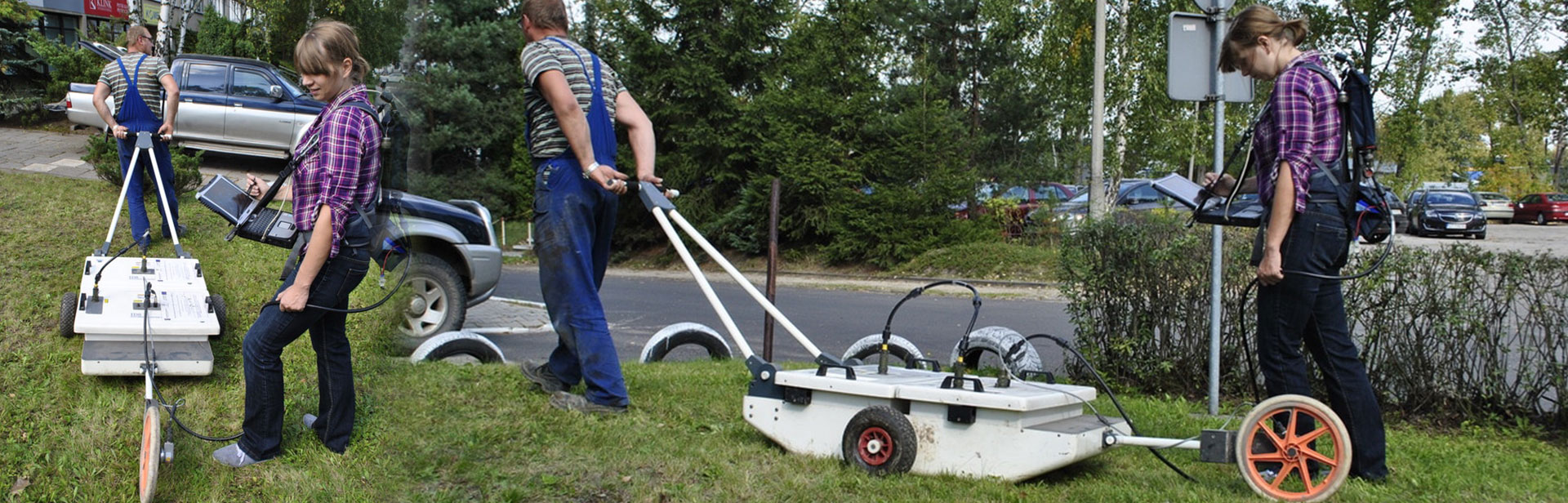 Slajd #1 - kobieta obsługująca urządzenie pomiarowe